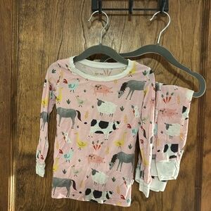 Little Sleepies pajamas 2T farm print
